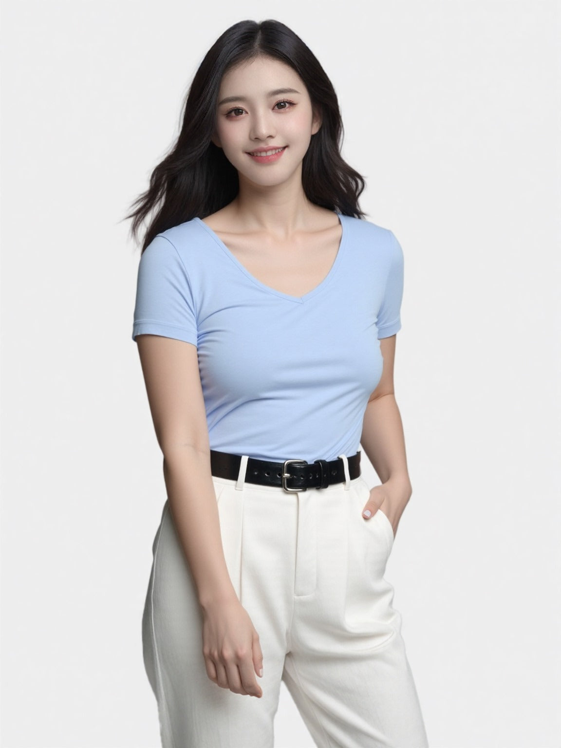Cooling V Neck T Shirt